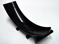 Curved black ball track